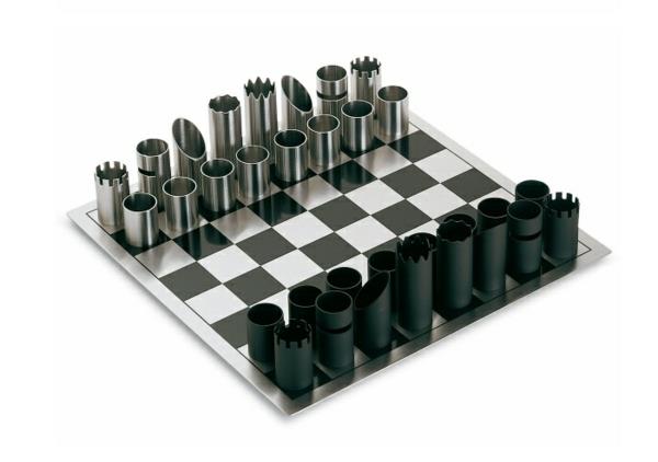 κομμάτια σκάκι μεταλλικοί σωλήνες κομμάτια χρώμιο μαύρο