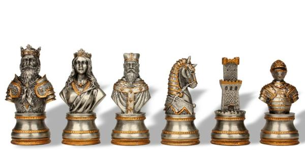 κομμάτια σκάκι μεσαιωνική ορείχαλκος ιταλφάμα