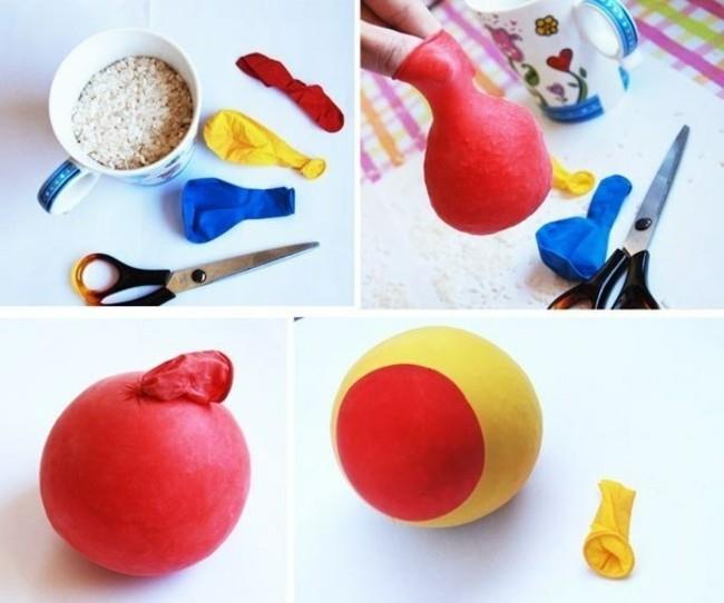 φτιάξτε μόνοι σας ψαλίδια μπαλόνια ρυζιού κατά του στρες