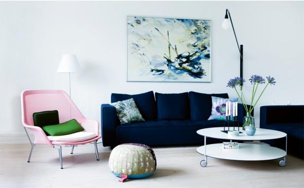 κομψό σαλόνι με έπιπλο πολυθρόνας καναπές θηλυκό ροζ παστέλ