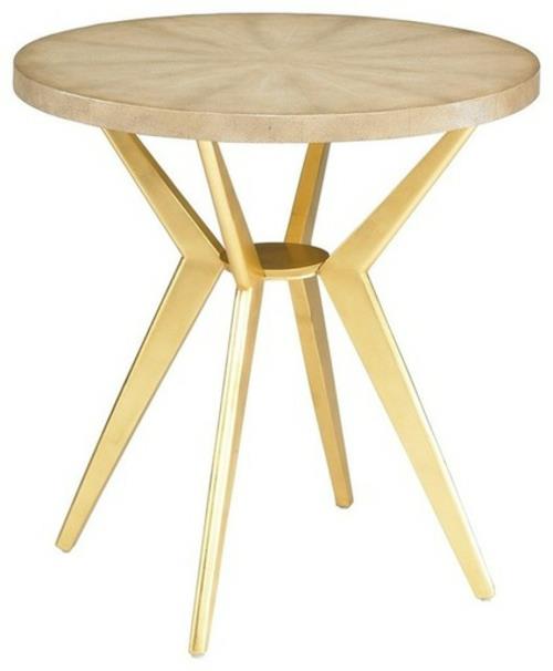 chic ιδέες διακόσμησης για το σαλόνι ξύλινο τραπέζι βάση μικρού αστεριού