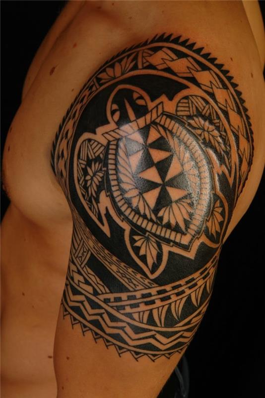 μοτίβο χελώνας άντρας τατουάζ άντρας