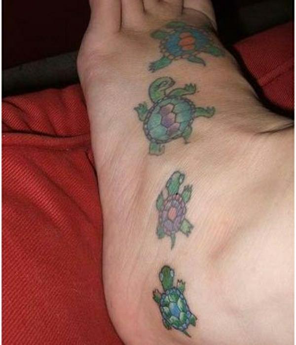 τατουάζ χελώνας τατουάζ ποδιών