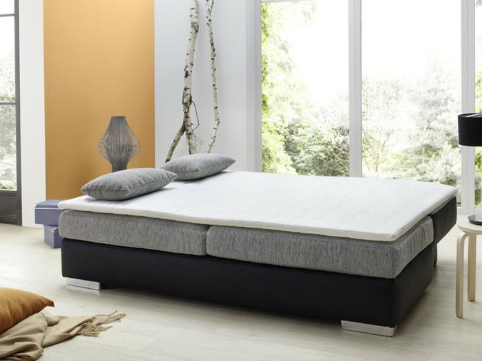 καναπές κρεβάτι boxspring somerset ανοιχτό γκρι