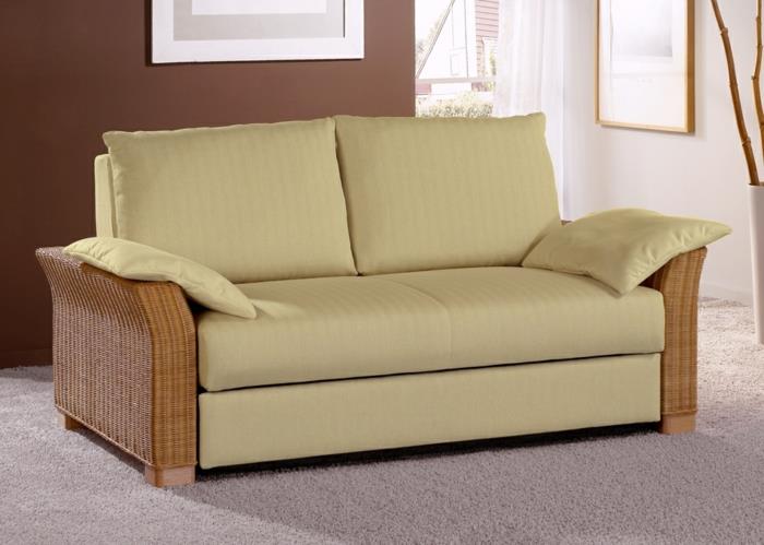 καναπές -κρεβάτι rattan frauke καναπές -κρεβάτι