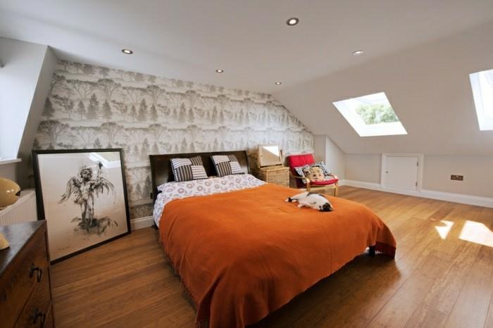 υπνοδωμάτιο με κεκλιμένη οροφή άνετο χώρο ύπνου