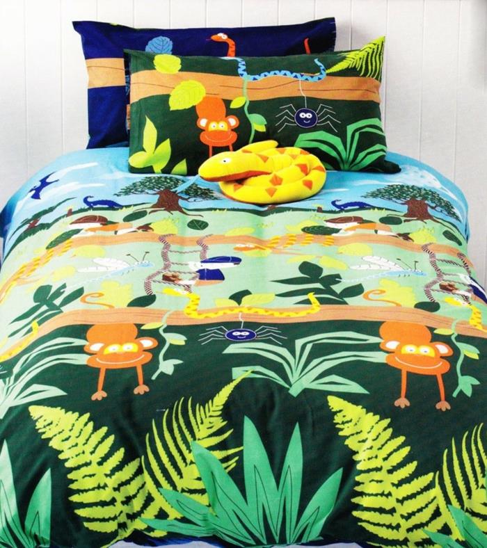 κρεβατοκάμαρα διακόσμηση μοτίβα ζούγκλας σχεδιασμού παιδικού δωματίου