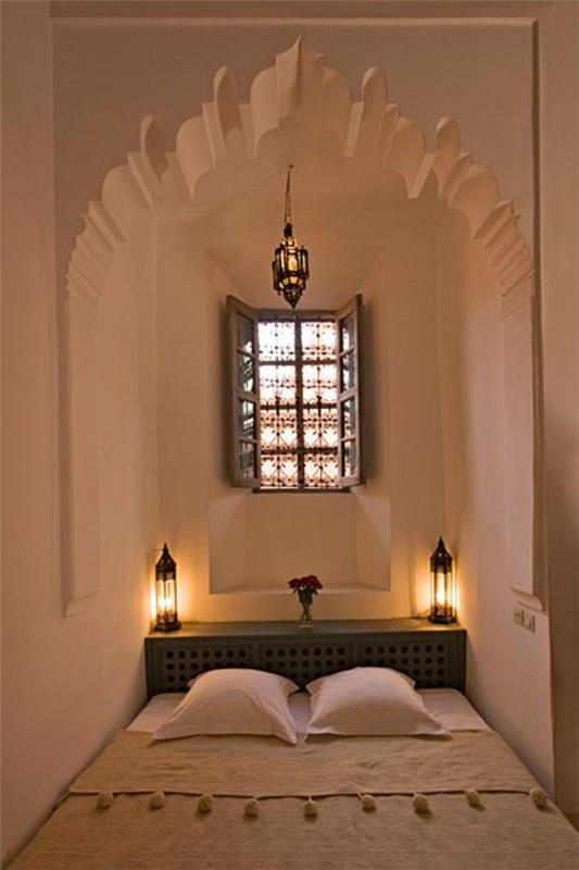 υπνοδωμάτιο ανατολίτικα μαροκινά φανάρια κρεβατιών