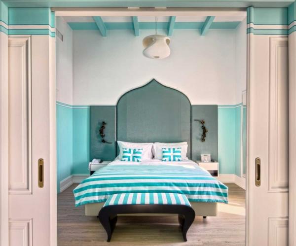 ιδέες σχεδιασμού κρεβατοκάμαρας πρωτότυπο εξαιρετικό πράσινο κρεβάτι