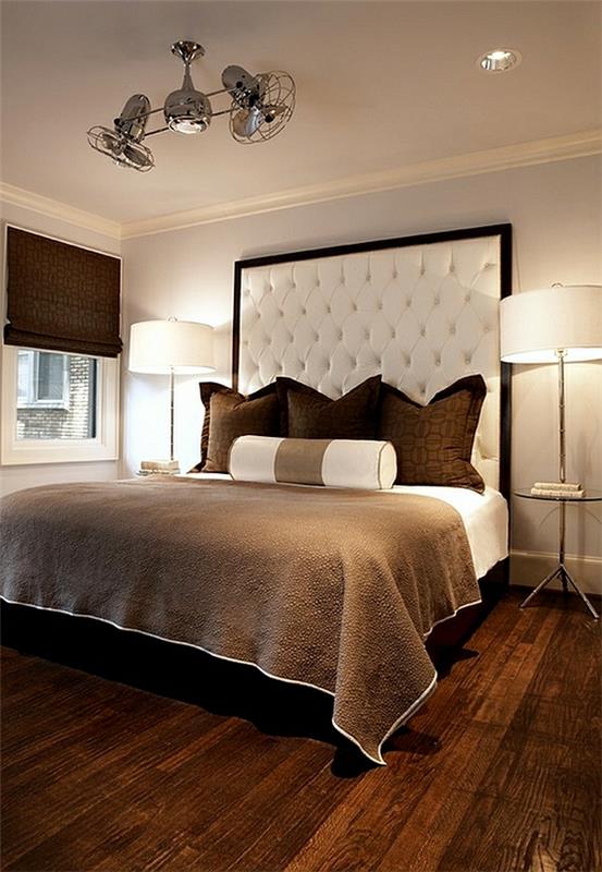 κρεβατοκάμαρα επιπλωμένο κρεβάτι κεφαλάρι πολυέλαιος λαμπτήρες δαπέδου λαμπτήρες και φωτιστικά