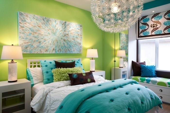 Επιπλωμένα υπνοδωμάτια σε πράσινες αποχρώσεις