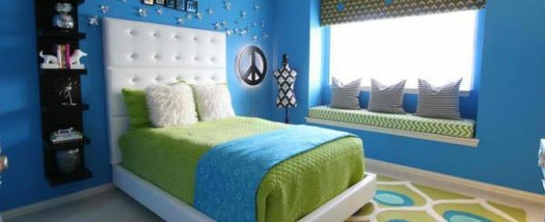 ιδέες χρωμάτων κρεβατοκάμαρας μπλε και πράσινο