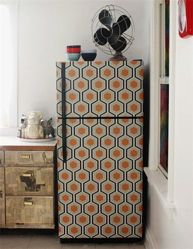 σχεδιασμός κρεβατοκάμαρας επίπλωση παραδείγματα ζωντανές ιδέες deco ιδέες μίνι ψυγείο