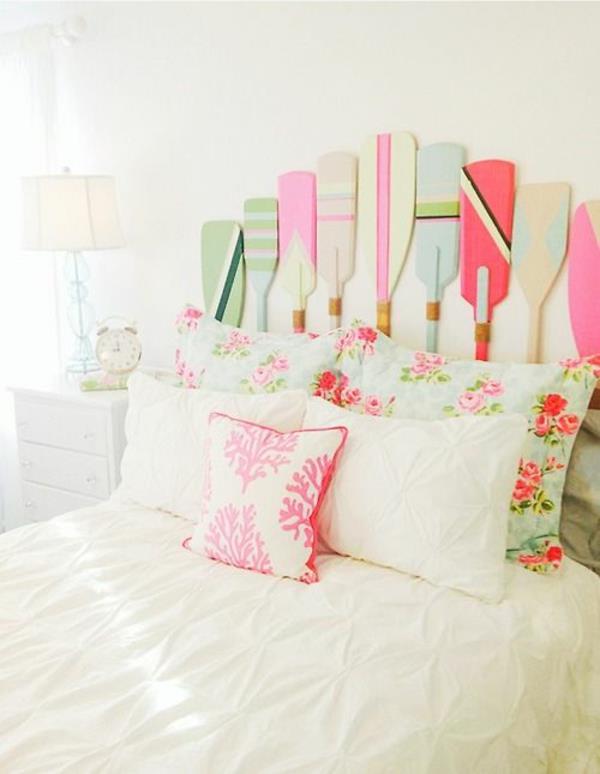 υπνοδωμάτιο σχεδιασμός χρωμάτων ιδέες δημιουργικές μπερδεμένες ιδέες κρεβάτι diy κεφαλάρι