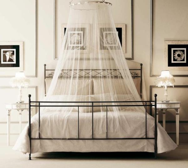 υπνοδωμάτιο σχεδιασμός μεταλλικό κρεβάτι κλασικό σφυρήλατο σίδερο θόλος φωτογραφίες διακόσμηση τοίχου