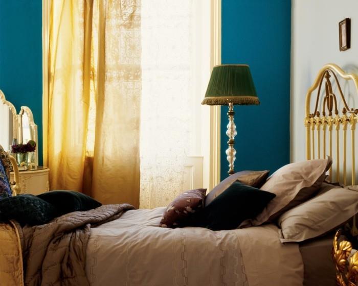 ιδέες υπνοδωματίου μικρό δωμάτιο με φανταχτερό συνδυασμό χρωμάτων