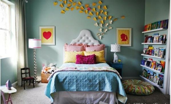 ιδέες κρεβατοκάμαρας αξεσουάρ σπιτιού πεταλούδες στον τοίχο εικόνες