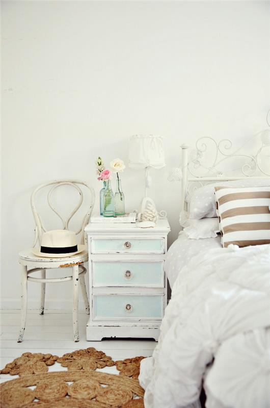 ντουλάπα επίπλων κρεβατοκάμαρας shabby chic deco καρέκλα