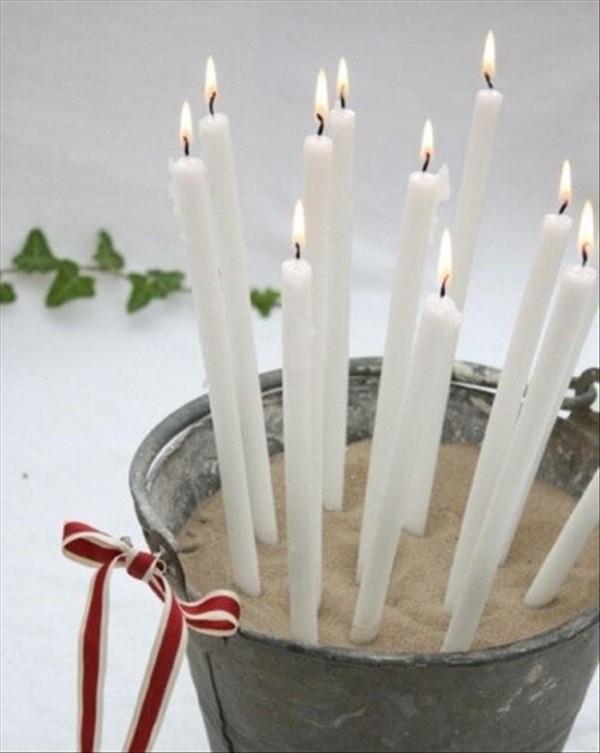 απλή ιδέα για να διακοσμήσετε κεριά