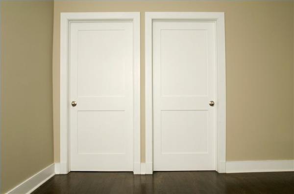 απλές εσωτερικές πόρτες λευκό κομψό