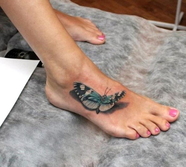 πεταλούδα 3d τατουάζ άνω πόδι