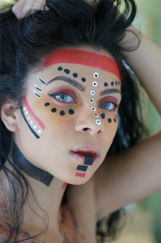 καρναβαλικό μακιγιάζ ιδέα μακιγιάζ ινδική πριγκίπισσα