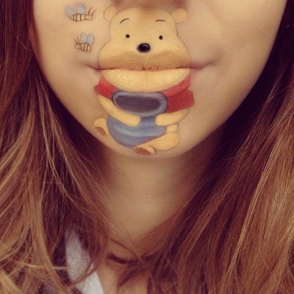 make up lips κωμικοί χαρακτήρες winnie the pooh