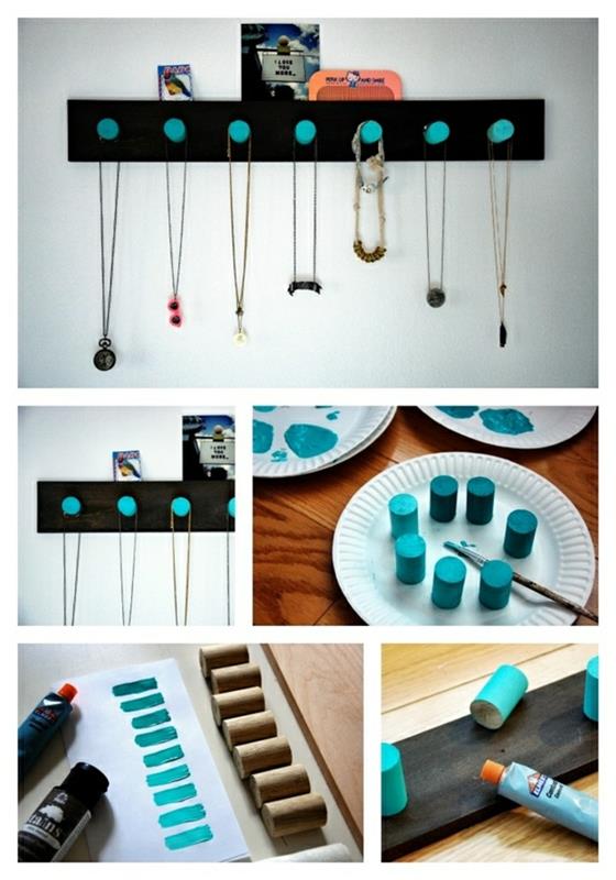 κοσμήματα stand diy ιδέες ξύλινοι πείροι ombre