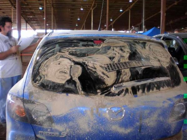 βρώμικα αυτοκίνητα τέχνη σκόνη ζωγραφική μουσική