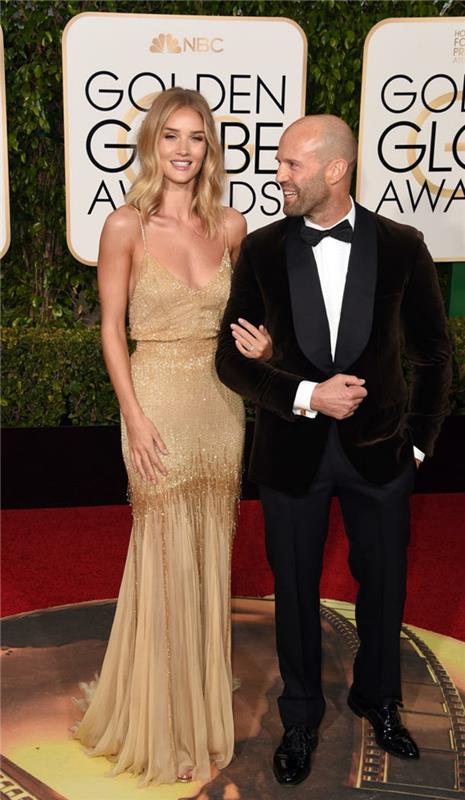 όμορφα βραδινά φορέματα rosie hungtington whiteley και jason statham