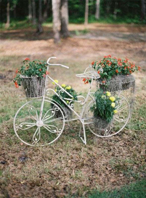 ποδήλατο ιδέες κήπου εικόνες κήπου διακοσμήσεις κήπου μέταλλο