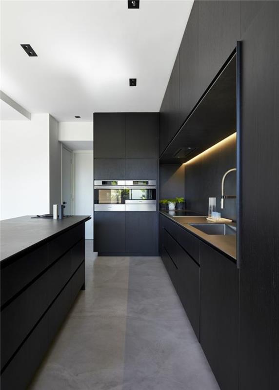όμορφες κουζίνες εικόνες ιδέες σχεδιασμού κουζίνας έπιπλα κουζίνας μαύρα
