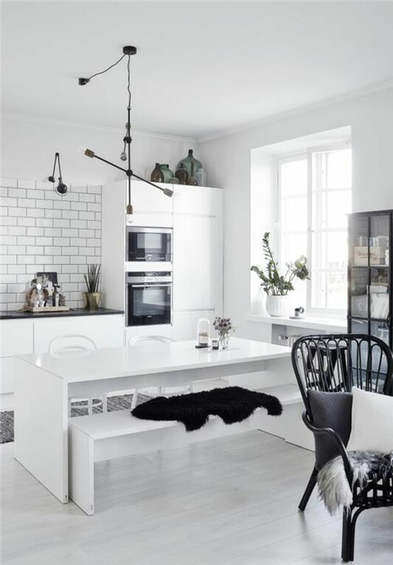 όμορφες κουζίνες εικόνες ιδέες σχεδιασμού κουζίνας στημένη λευκή κουζίνα