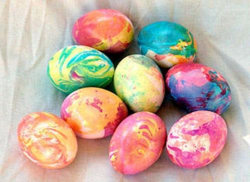 Πασχαλινά αυγά ανοιξιάτικα χρώματα πολύχρωμα πρωτότυπα