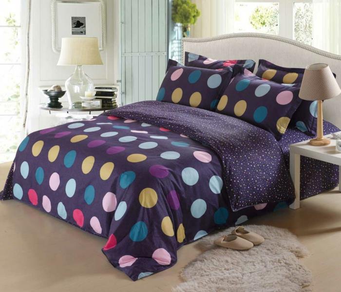 όμορφα κλινοσκεπάσματα μοβ χρώματα διακοσμητικά υπνοδωμάτιο