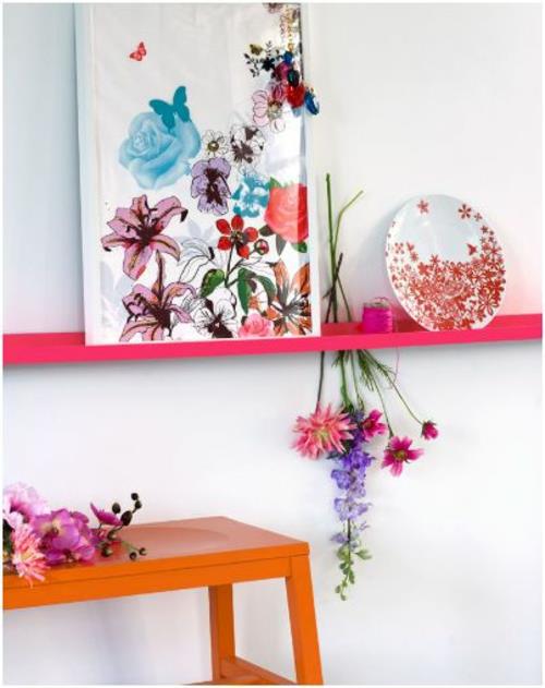όμορφα λουλούδια λεπτομέρειες εσωτερικό σχέδιο ιδέα φρέσκο ​​πολύχρωμο