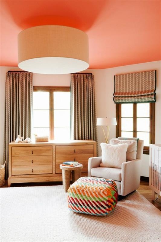 όμορφες κουβέρτες ιδέες βρεφικού δωματίου ζεστά χρώματα χρωματιστή κουβέρτα δωματίου