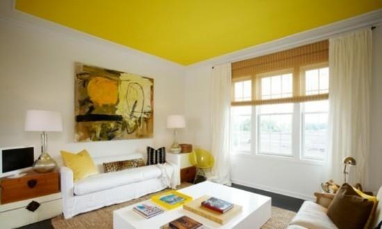όμορφα ταβάνια κίτρινο δωμάτιο οροφή σαλόνι