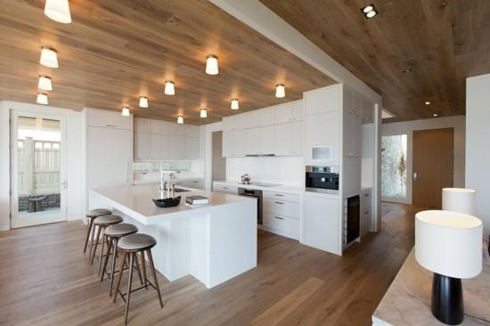 όμορφα ταβάνια ξύλινη κουζίνα οροφής