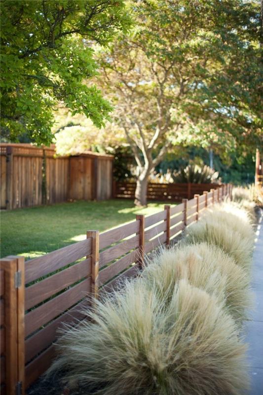 όμορφες ιδέες κήπου κομψός φράχτης κήπου από παλέτες