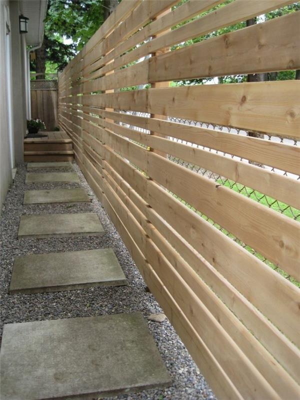 όμορφες ιδέες κήπου φράχτη φτιαγμένο από παλέτες ως οθόνη απορρήτου