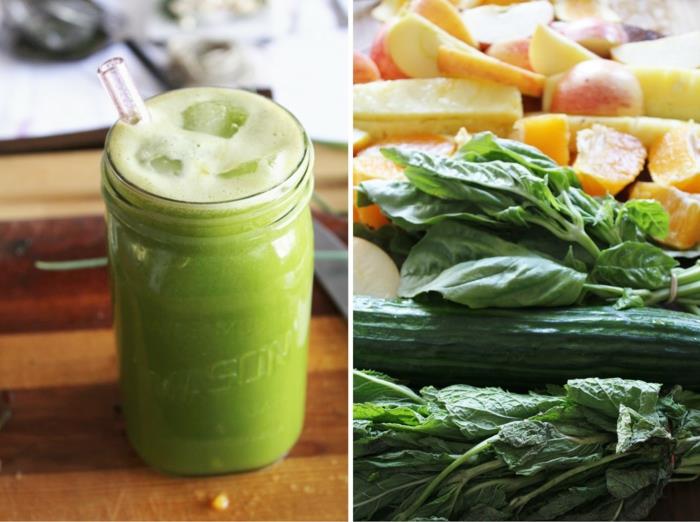 όμορφο δέρμα vegan διατροφή πράσινα smoothies λαχανικών