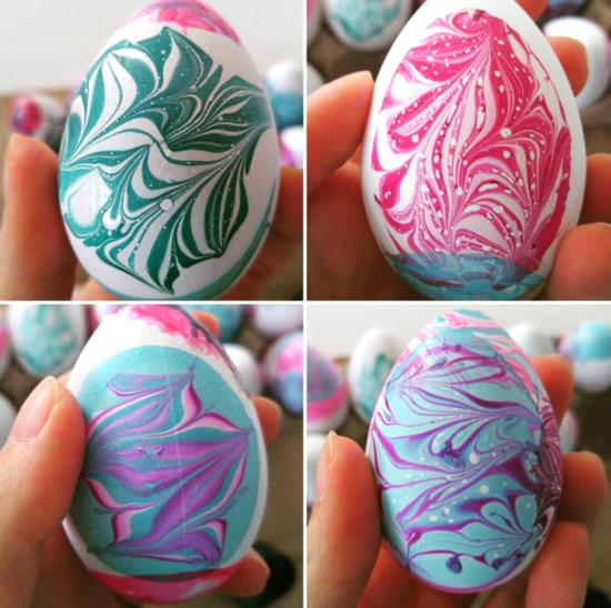 όμορφο μοτίβο μαρμάρινων αυγών του Πάσχα