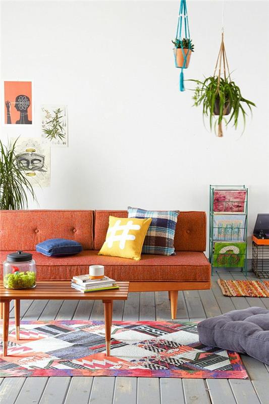 πανέμορφοι καναπέδες μοντέρνος καναπές πορτοκαλί χαλί