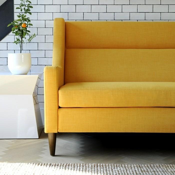 όμορφους καναπέδες κίτρινα πόδια ιδέες σαλονιού