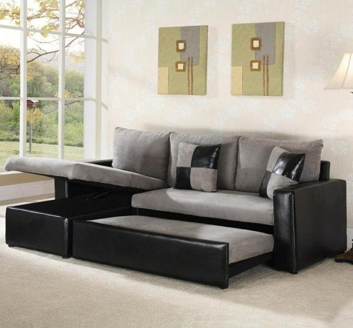 όμορφοι καναπέδες διαφορετικά μοντέλα καναπές κρεβάτι δερμάτινος καναπές μαύρα μαξιλάρια ρίψης