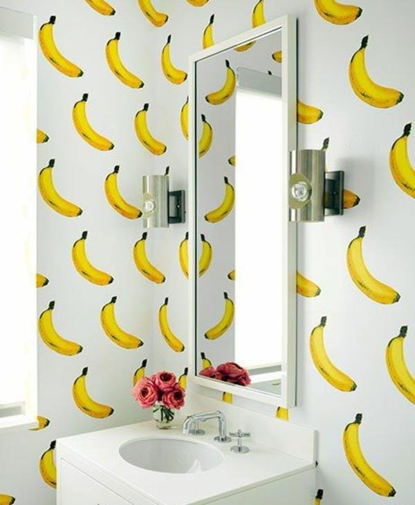 όμορφη ταπετσαρία μπανάνες μπάνιο