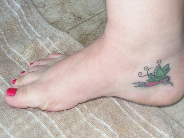 όμορφα τατουάζ στον αστράγαλο για γυναίκες μικρή νεράιδα