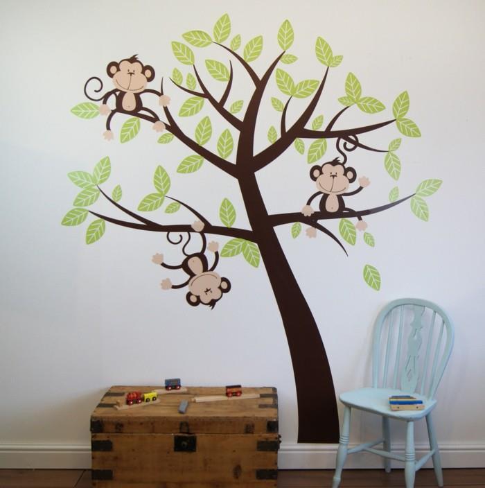 πανέμορφες αυτοκόλλητες ετικέτες τοίχου φυτώριο ιδέες διακόσμησης δέντρο