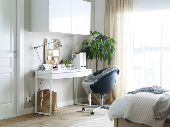 όμορφες ιδέες διαβίωσης μικρό υπνοδωμάτιο γραφείου στο σπίτι